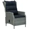 Image de VIDAXL Chaise inclinable de jardin - Gris