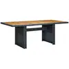 Image de vidaXL Table jardin 200x100 - Résine tressée gris
