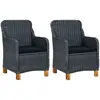 Image de vidaXL Chaises de jardin avec coussins