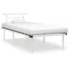Image de VidaXL Cadre de lit sans matelas - Blanc métal