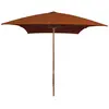 Image de vidaXL Parasol de jardin avec mât en bois - Terre cuite 200x300 cm