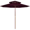 Image de vidaXL Parasol bois 270 cm bordeaux