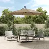 Image de vidaXL Tissu remplacement parasol 300 cm - Taupe