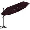 Image de vidaXL Parasol de jardin 4 niveaux mât aluminium - Rouge bordeaux