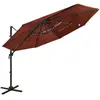 Image de vidaXL Parasol de jardin 4 niveaux mât aluminium - Terre cuite