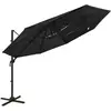 Image de vidaXL Parasol jardin 4 niveaux Noir 3x3 m