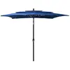 Image de vidaXL Parasol à 3 Niveaux Bleu