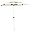 Image de VidaXL Parasol à 3 niveaux - Sable