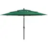 Image de vidaXL Parasol jardin vert 350 cm aluminium