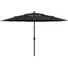 Image de vidaXL Parasol 3 Niveaux 3.5 m - Noir
