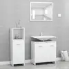Image de vidaXL Ensemble salle de bain - Blanc bois d'ingénierie