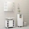 Image de vidaXL Ensemble meubles bain 3 pcs Blanc Bois Ingénierie