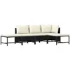 Image de Salon de jardin vidaXL 5 pcs - Résine tressée noire