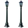 Image de vidaXL Lampes de Jardin Aluminium Vert 2 pcs