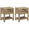 Image de vidaXL - Acacia solide 2 pcs 40x30x48 cm