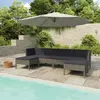 Image de vidaXL Salon de jardin 6 pcs - Résine Tressée Gris