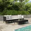 Image de vidaXL Salon de jardin 6 pcs avec coussins résine tressée