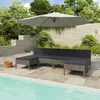 Image de vidaXL Salon de jardin 6 pcs - Gris