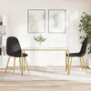 Image de vidaXL Chaises velours - Noir