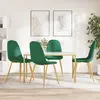 Image de vidaXL Chaises à Manger Lot de 4 - Vert foncé