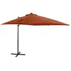 Image de vidaXL Parasol de jardin LED - Terre Cuite
