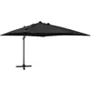 Image de vidaXL Parasol LED Noir 300x300 cm