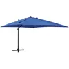 Image de VIDAXL Parasol LED bleu azuré 300 cm