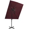 Image de VIDAXL Parasol double toit bordeaux 250 cm