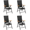 Image de vidaXL Chaises de jardin lot de 4 - Résine tressée