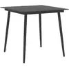 Image de vidaXL Table à dîner de jardin Noir