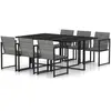 Image de VIDAXL Salon de jardin 7 pcs - Gris