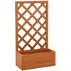 Image de vidaXL Jardinière à treillis - Orange - 50x25x90 cm - Bois de sapin