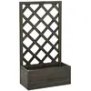 Image de vidaXL Jardinière à treillis 50x25x90 cm Gris