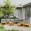 Image de VidaXL Salon de jardin 12 pcs - Bois d'acacia solide