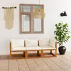 Image de vidaXL Canapé de jardin 3 places Crème
