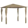Image de vidaXL Belvédère avec revêtement de poteaux 3x3 m - Taupe