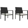 Image de vidaXL Chaises à manger de jardin lot de 2 - Résine tressée