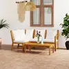 Image de Salon de jardin vidaXL Crème Bois d'acacia