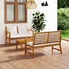 Image de vidaXL Salon de jardin 3 pcs bois d'acacia solide