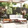 Image de vidaXL Salon de jardin 4 pcs Crème Bois d'acacia