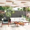 Image de vidaXL Salon de jardin 6 pcs - Crème Bois d'acacia