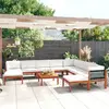 Image de VIDAXL Salon de jardin 11 pcs avec coussins - Crème