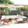 Image de vidaXL Salon de jardin 12 pcs - Crème