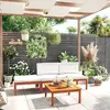 Image de vidaXL Salon de jardin 4 pcs avec coussins - Crème