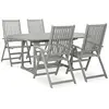 Image de vidaXL Ensemble à manger de jardin 5 pcs Bois d'acacia - Gris