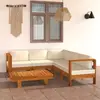 Image de VIDAXL Salon de jardin 6 pcs - Blanc crème