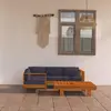 Image de vidaXL Salon de jardin 5 pcs avec coussins - Gris foncé