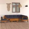 Image de vidaXL Salon de Jardin 8 Pièces - Gris Foncé