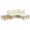 Image de vidaXL Salon de jardin 4 pcs - Bambou