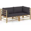 Image de vidaXL Salon de jardin 2 pcs - Bambou